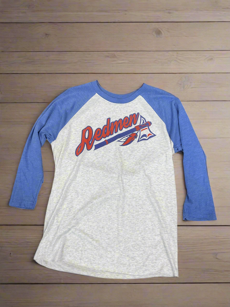 Batter UP! 3/4 - Blue/Athletic Heather